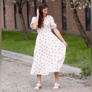 Polagram floral tiered maxi dress